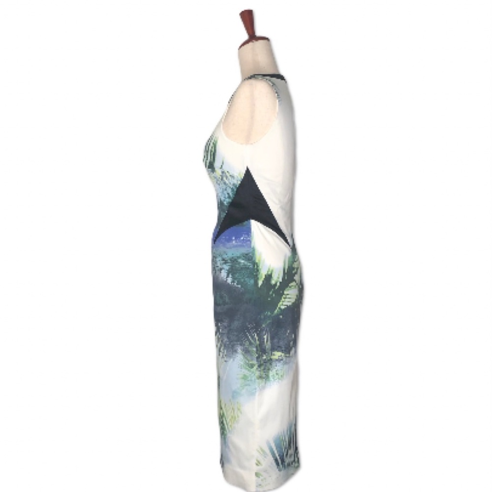 Karen Millen | Stretch Shift Dress | Tropics abstract Print | Sz 6 - Picture 6 of 12